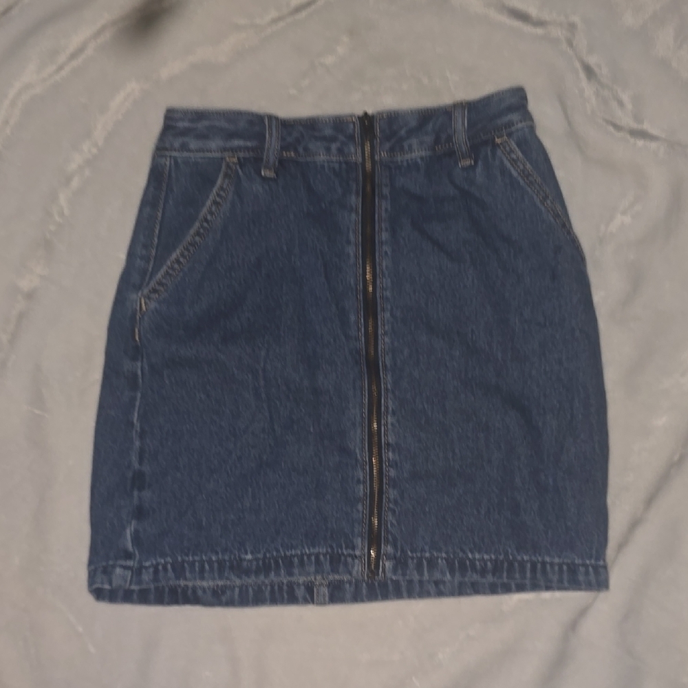 Hollister Dark Blue Denim Mini Skirt